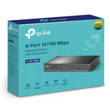 TP-Link TL-SF1008P Ikke administreret Fast Ethernet (10/100) Strøm over Ethernet (PoE) Sort