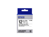 Epson Label Cartridge Standard Black/White 12mm (9m) etiketbånd Sort på hvid