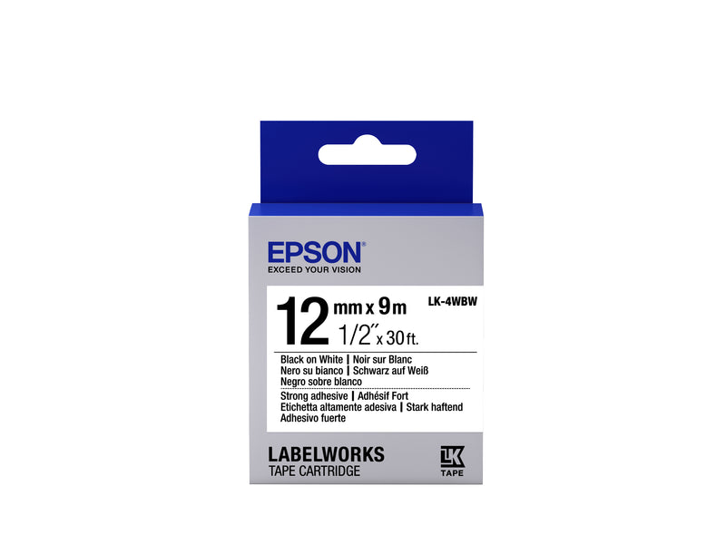 Epson LK-4WBW etiketbånd Sort på hvid