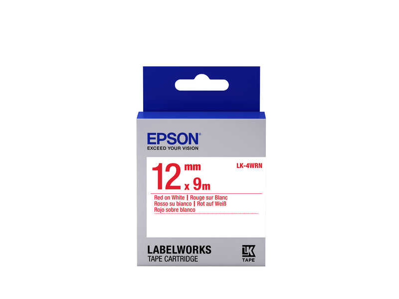 Epson LK-4WRN etiketbånd Rød på hvid