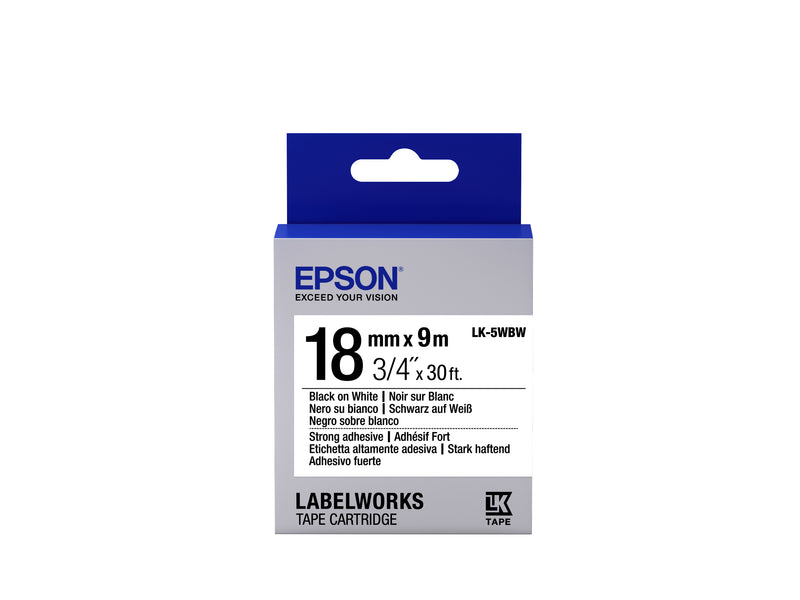 Epson LK-5WBW etiketbånd Sort på hvid