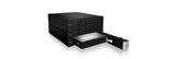 ICY BOX IB-563SSK 2x 5,25" Opbevaring drev bakke Sort