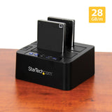 StarTech.com SDOCK2U313R kopienhed til digital medie HDD duplikator Sort 2 Kopier