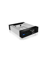 ICY BOX Carrier IB-129SSK-B HDD kabinet Aluminium, Sort 2.5/3.5"