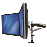 StarTech.com ARMDUAL30 skærmbeslag og -stativer 76,2 cm (30") Skrivebord Sort, Sølv
