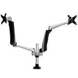 StarTech.com ARMDUAL30 skærmbeslag og -stativer 76,2 cm (30") Skrivebord Sort, Sølv