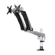 StarTech.com ARMDUAL30 skærmbeslag og -stativer 76,2 cm (30") Skrivebord Sort, Sølv