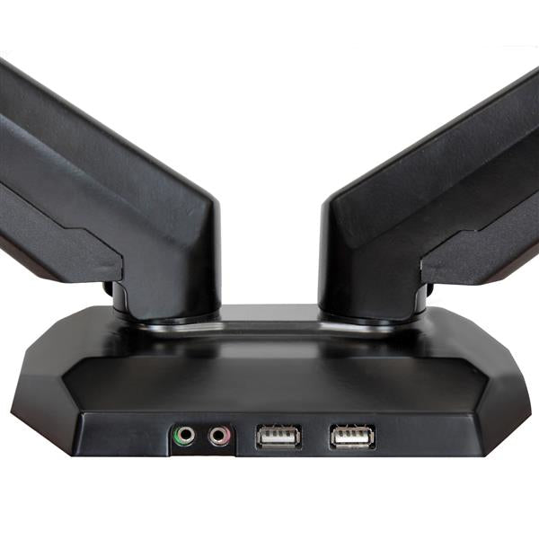 StarTech.com ARMSLIMDUO skærmbeslag og -stativer 76,2 cm (30") Skrivebord Sort