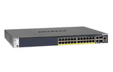 NETGEAR M4300-28G-PoE+ Administreret L2/L3/L4 10G Ethernet (100/1000/10000) Strøm over Ethernet (PoE) 1U Sort