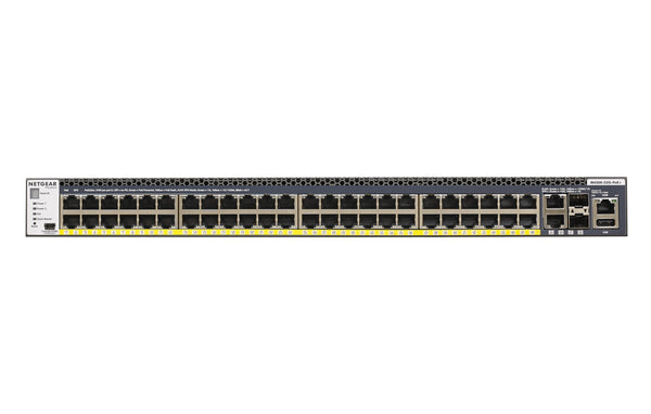 NETGEAR M4300-52G-PoE+ 1000W PSU Administreret L2/L3/L4 Gigabit Ethernet (10/100/1000) Strøm over Ethernet (PoE) 1U Sort