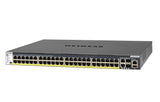 NETGEAR M4300-52G-PoE+ 1000W PSU Administreret L2/L3/L4 Gigabit Ethernet (10/100/1000) Strøm over Ethernet (PoE) 1U Sort