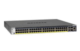 NETGEAR M4300-52G-PoE+ 550W PSU Administreret L2/L3/L4 Gigabit Ethernet (10/100/1000) Strøm over Ethernet (PoE) 1U Sort