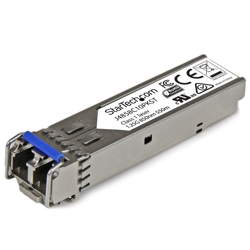StarTech.com J4858C10PKST modul til netværksmodtager Fiberoptisk 1250 Mbit/s SFP 850 nm
