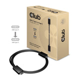 CLUB3D 0.8m, 2xUSB3.1-C USB-kabel USB 3.2 Gen 2 (3.1 Gen 2) 1 m USB C Sort