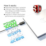 CLUB3D 0.8m, 2xUSB3.1-C USB-kabel USB 3.2 Gen 2 (3.1 Gen 2) 1 m USB C Sort