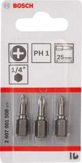 Bosch 2 607 001 508 skruetrækker bit 3 stk