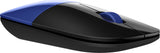 HP Z3700 Blue Wireless Mouse mus Kontor Ambidextrous RF trådløst Optisk 1200 dpi