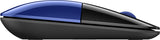 HP Z3700 Blue Wireless Mouse mus Kontor Ambidextrous RF trådløst Optisk 1200 dpi