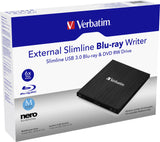Verbatim External Slimline optisk diskdrev Blu-Ray RW Sort