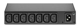 APC AP6015A strømforsyningsenhed (PDU) 8 AC stikkontakt(er) 0U/1U Sort