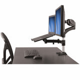 StarTech.com ARMUNONB skærmbeslag og -stativer 68,6 cm (27") Skrivebord Aluminium, Sort
