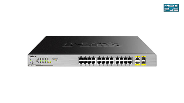 D-Link DGS-1026MP netværksswitch Ikke administreret Gigabit Ethernet (10/100/1000) Strøm over Ethernet (PoE) Sort, Grå