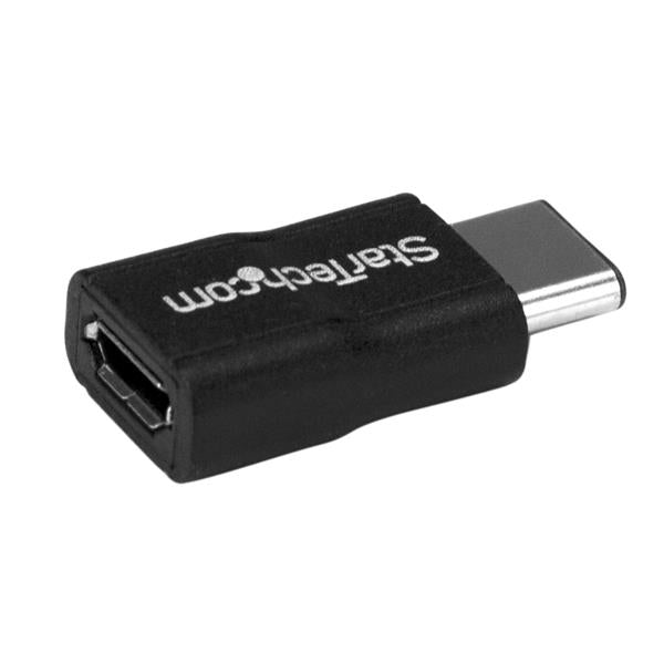 StarTech.com USB2CUBADP kabel kønsskifter USB 2.0 Type-C USB 2.0 Micro-B Sort