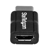 StarTech.com USB2CUBADP kabel kønsskifter USB 2.0 Type-C USB 2.0 Micro-B Sort