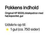 HP 903XL High Yield Yellow Original Ink Cartridge blækpatron 1 stk Højt (XL) udbytte
