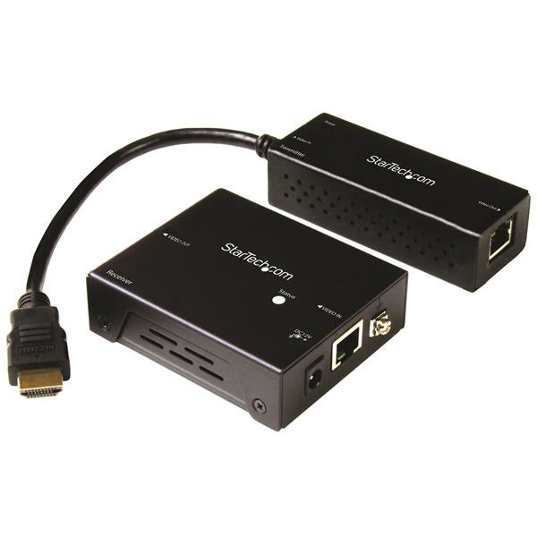StarTech.com ST121HDBTDK AV forlænger AV sender & modtager Sort