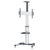 Manhattan 461245 skærmbeslag og -stativer 177,8 cm (70") Gulv Sort, Sølv