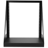 StarTech.com 2POSTRACK12 stativ 12U Fritstående reol Sort
