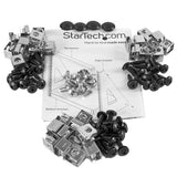 StarTech.com 2POSTRACK12 stativ 12U Fritstående reol Sort