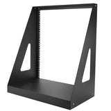 StarTech.com 2POSTRACK12 stativ 12U Fritstående reol Sort