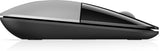 HP Z3700 Silver Wireless Mouse mus Kontor Ambidextrous RF trådløst Optisk 1200 dpi