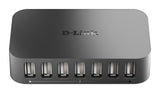 D-Link DUB-H7 USB 2.0 Type-B 480 Mbit/s Sort