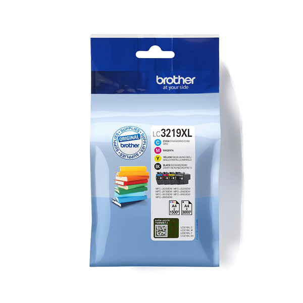 Brother LC3219XLVAL tonerpatron 4 stk Sort, Blå, Magenta, Gul