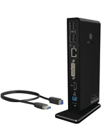 ICY BOX IB-DK2241AC Ledningsført USB 3.2 Gen 1 (3.1 Gen 1) Type-A Sort