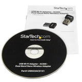 StarTech.com USB433ACD1X1 netværkskort WLAN 433 Mbit/s