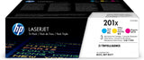 HP 201X 3-pack High Yield Cyan/Magenta/Yellow Original LaserJet Toner Cartridges tonerpatron Blå, Magenta, Gul