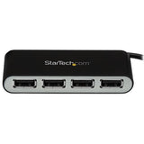 StarTech.com ST4200MINI2 interface hub USB 2.0 480 Mbit/s Sort, Sølv