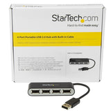 StarTech.com ST4200MINI2 interface hub USB 2.0 480 Mbit/s Sort, Sølv