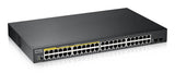 Zyxel GS1900-48HPv2 Administreret L2 Gigabit Ethernet (10/100/1000) Strøm over Ethernet (PoE) Sort