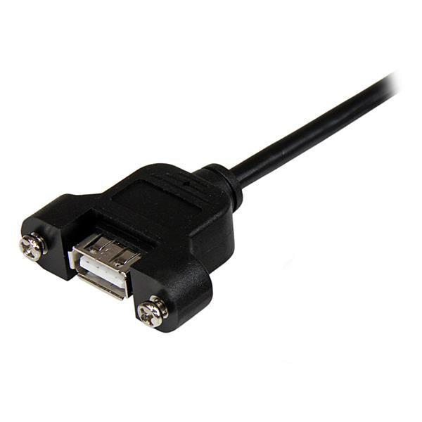 StarTech.com USBPNLAFAM1 USB-kabel USB 2.0 0,3 m USB A Sort