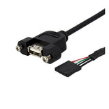 StarTech.com USBPNLAFHD3 USB-kabel 0,9 m Sort