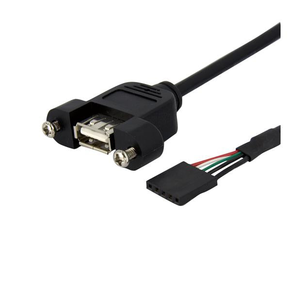 StarTech.com USBPNLAFHD3 USB-kabel 0,9 m Sort