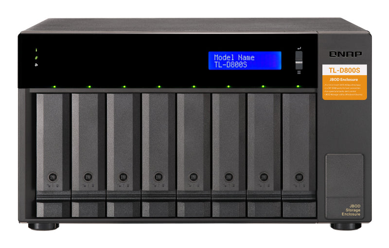 QNAP TL-D800S drevkabinet HDD/SSD kabinet Sort, Grå 2.5/3.5"