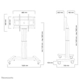 Neomounts PLASMA-M2500SILVER multimedie vogn & stand Sølv