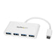 StarTech.com HB30C4ABW interface hub USB 3.2 Gen 1 (3.1 Gen 1) Type-C 5000 Mbit/s Hvid