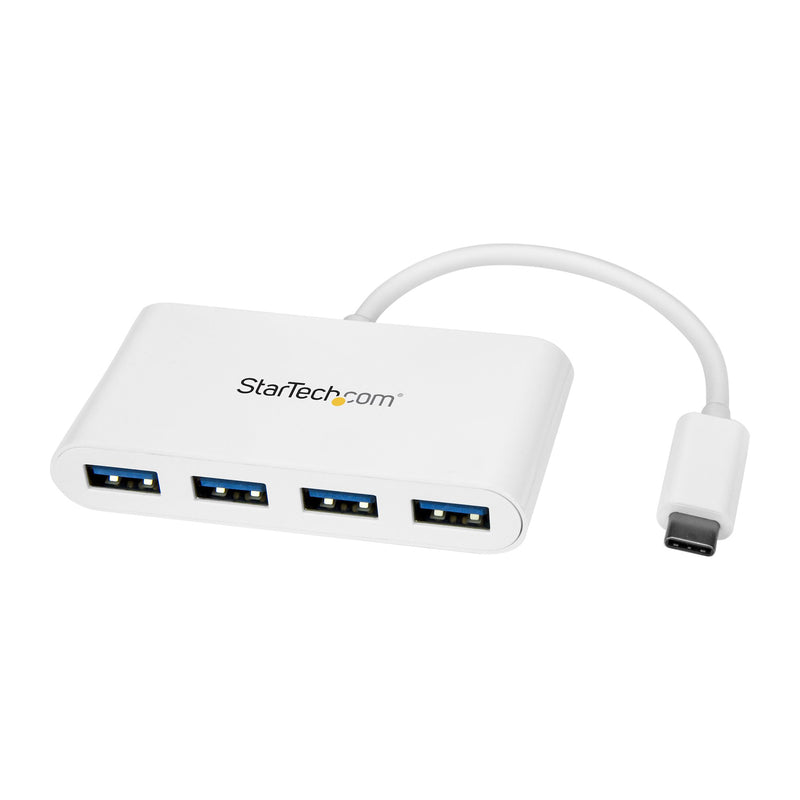 StarTech.com HB30C4ABW interface hub USB 3.2 Gen 1 (3.1 Gen 1) Type-C 5000 Mbit/s Hvid
